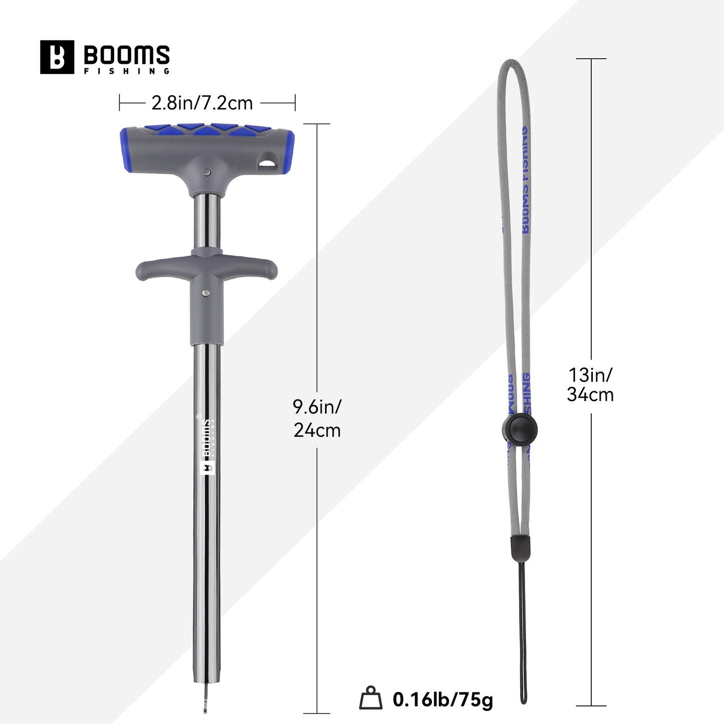 Booms Fishing XW20 Long Fish Hook Remover Reach Dehooker 24cm Fishing Tools Portable Fishing Tackle Accessories with Rope
