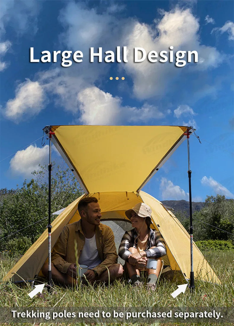Naturehike Camping Tent 2 3 Persons Portable Waterproof Backpacking Tent Double-layer Outdoor Hiking Travel Camping Equipment