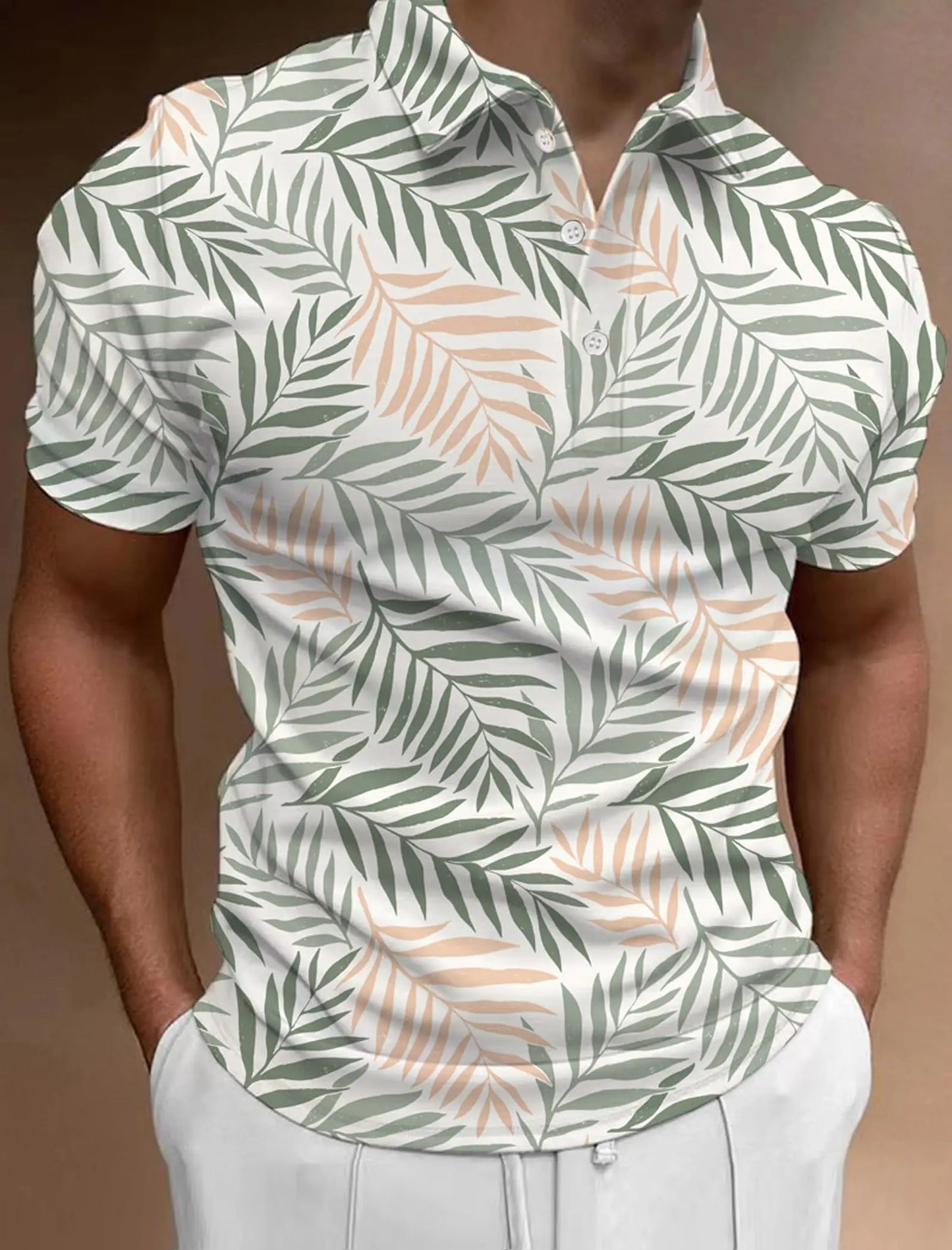 Men's Golf Shirt Hawaii Golf Polo Shirt Tennis Sports T-shirt Soft Breathable Elastic Fabric Short Sleeve
