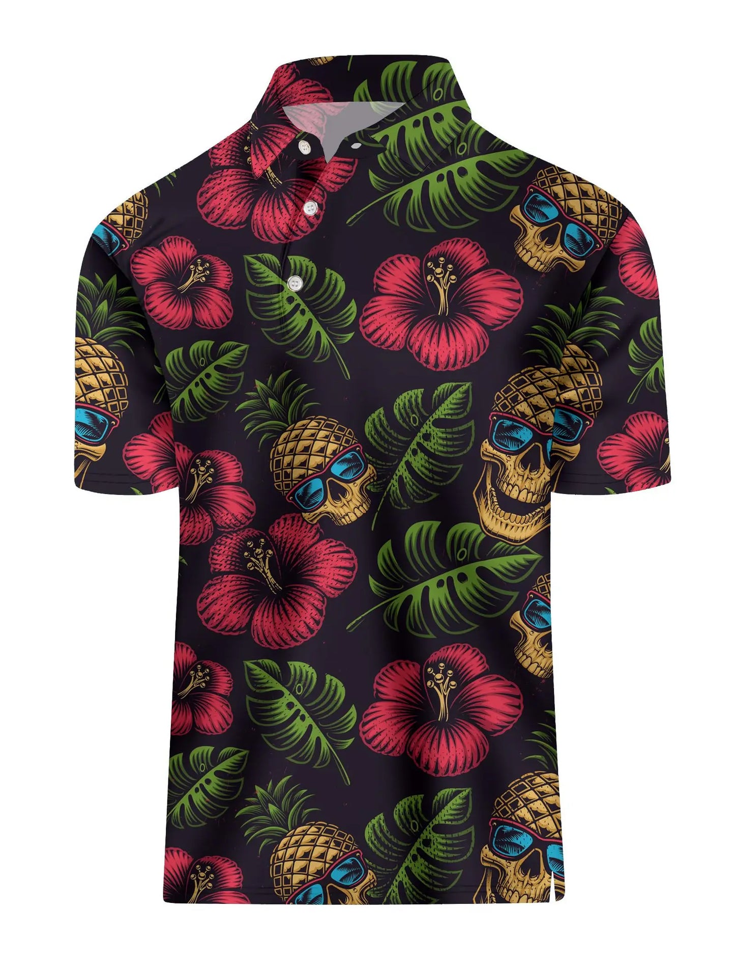 Men's Golf Shirt Hawaii Golf Polo Shirt Tennis Sports T-shirt Soft Breathable Elastic Fabric Short Sleeve