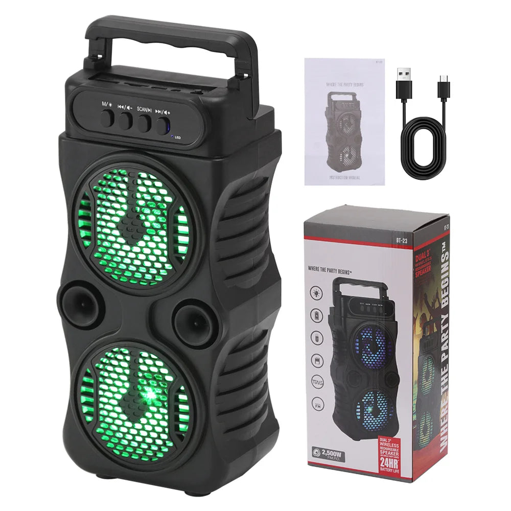 1000W Portable Bluetooth Outdoor Speaker Music Stereo Subwoofer Bass USB Power Supply For Dancing Party Family Karaoke Speaker