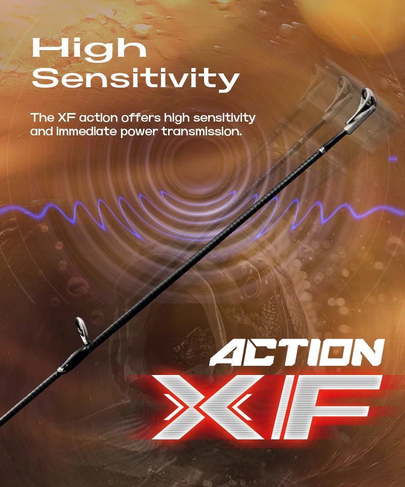 Seasir Salminus XF M/MH Spining&Casting Fishing Rod FUJI O Guide Rings 1.83M Drag 7-9KG 4-Piece Heavy Power All-Round Travel Rod