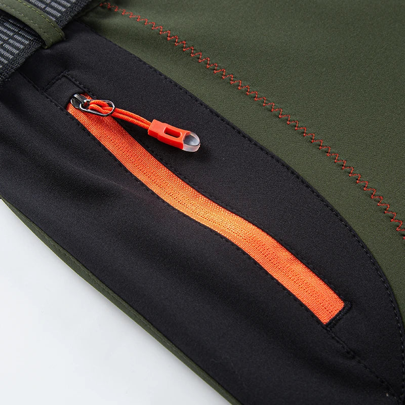 LNGXO Thick Warm Fleece Hiking Pants Men Winter Waterproof Windproof Outdoor Soft Shell Rain Trousers Trekking Camping Ski Pants