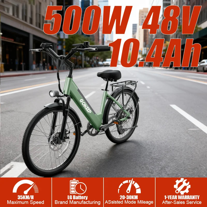 DEEPOWER EP26 offers convenient urban cycling, commuter and leisure electric bicycles, fitness cycling, and eco-friendly cycling