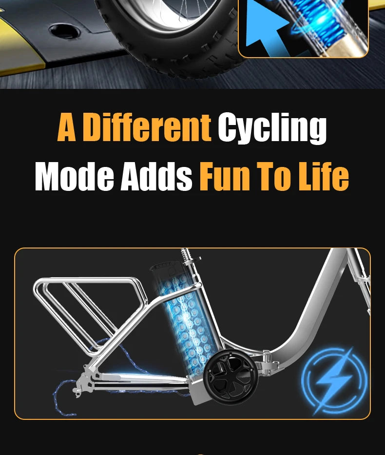 DEEPOWER L20 750W LG lithium battery accessory, suitable for urban leisure commuting cycling electric bike, electric dirt bike
