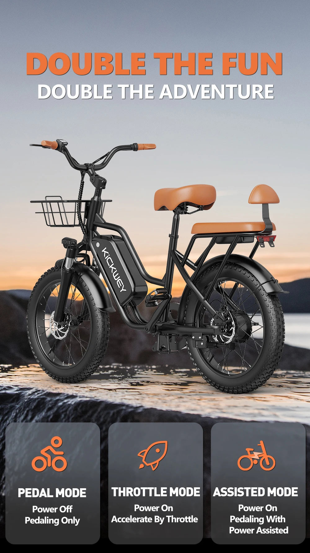 Electric Bike for Adults，20'' 1500W Peak Ebike, Up to 50 Miles 32MPH Electric Mountain Bike with 48V 20AH Removable Battery