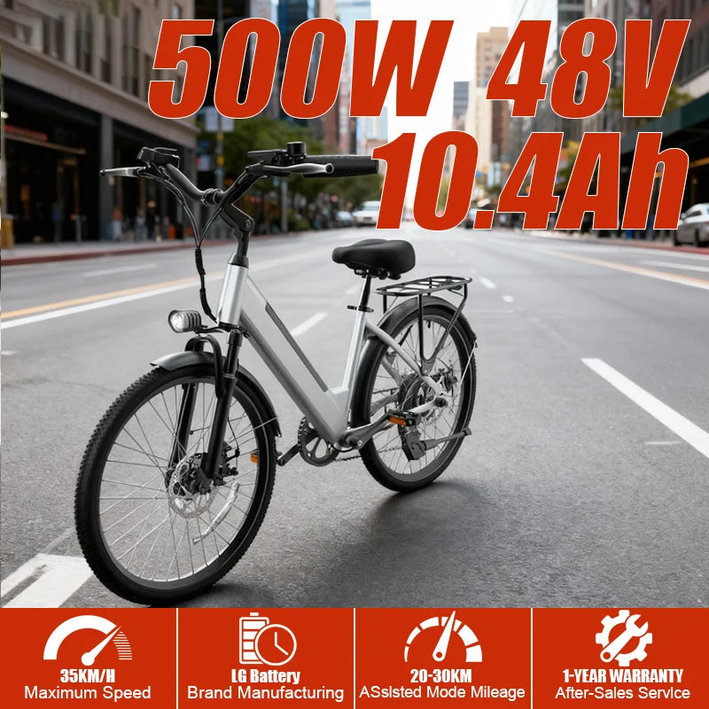 DEEPOWER EP26 offers convenient urban cycling, commuter and leisure electric bicycles, fitness cycling, and eco-friendly cycling