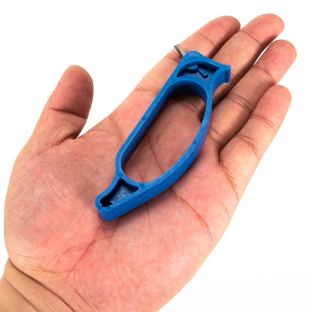 1/2/3pcs Winter Ice Fishing File Portable Blue Spiral Drilling Bit ABS Diamond Ice Auger Blade Sharpener Outdoor Tackles Tools