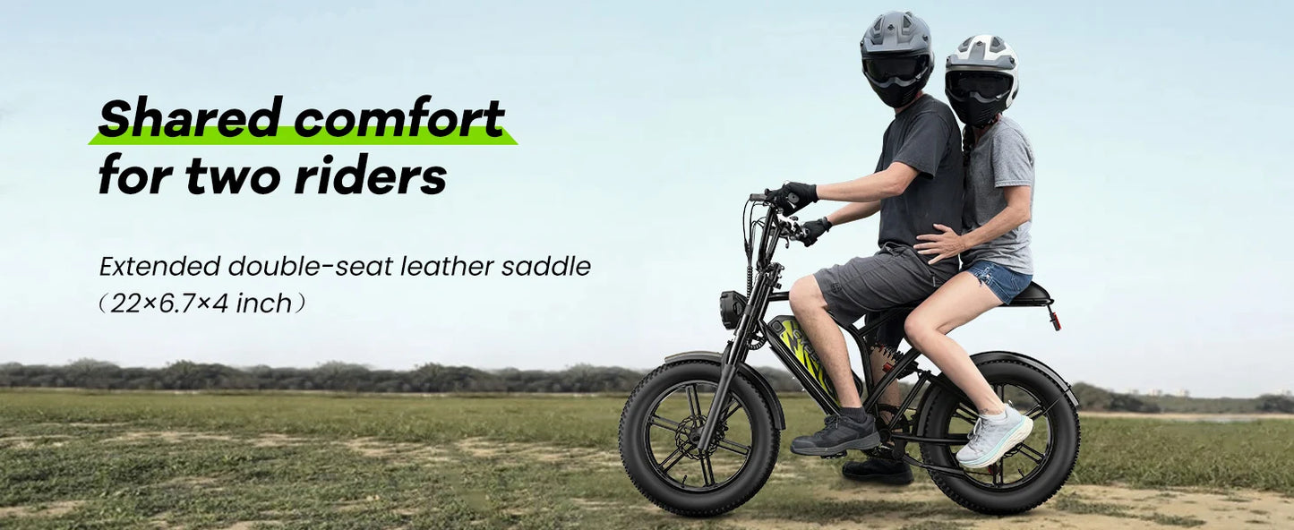 Cybervelo 1600W Peak E-bike for adults, 30+MPH Electric Dirt Bike, E-Motocycle Off-road ,Full Suspension Sonw Beach Urban EK11