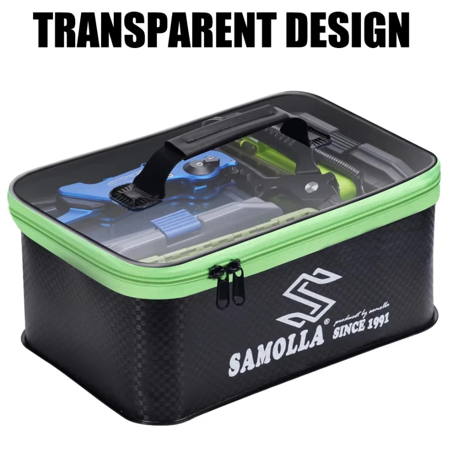 EVA Thicken Fishing Box Bag Waterproof Fishing Gear Boxes Live Fish Bucket Fishing Main Sub Line Float Storage Case Handbag