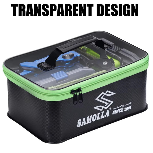 EVA Thicken Fishing Box Bag Waterproof Fishing Gear Boxes Live Fish Bucket Fishing Main Sub Line Float Storage Case Handbag