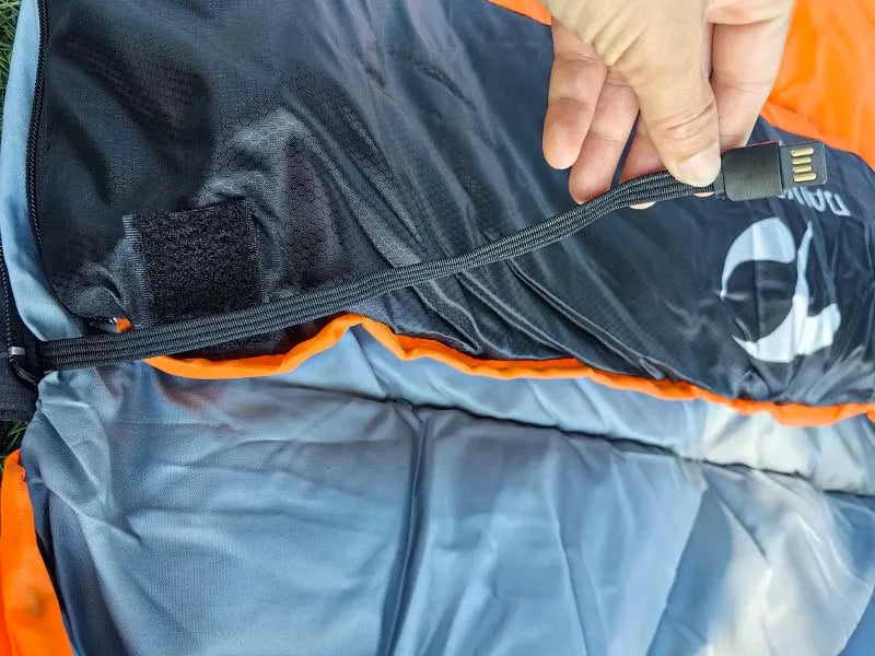 Heated Down Cotton Sleeping Bags USB Power Supply Backpacking Lightweight Waterproof Gear Equipment for Outdoor Travel Hiking