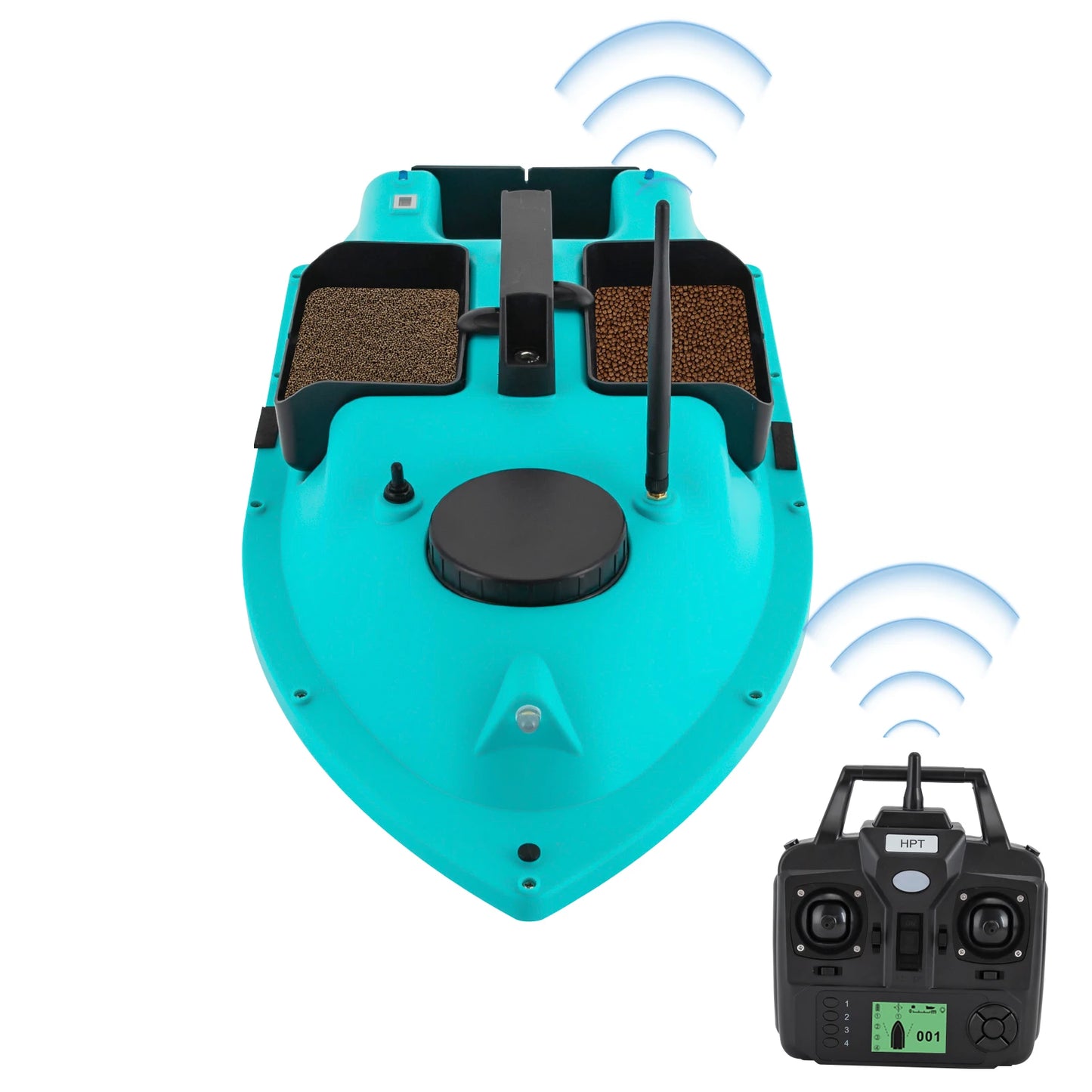 Rechargeable GPS Fishing Bait Boat with 2 Batteries 16 Positioning Points 2kg Load Bait Boat