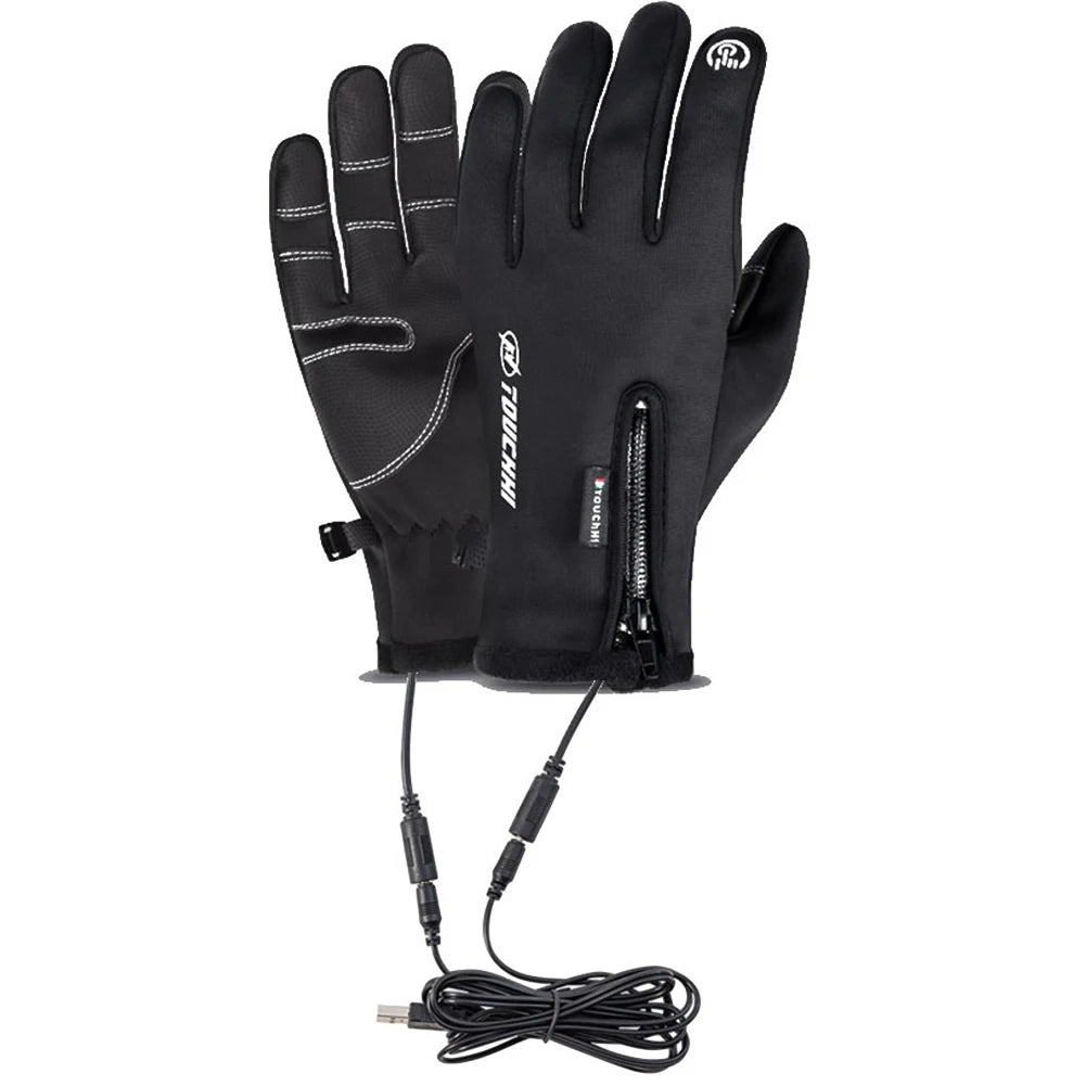 Heated Gloves Eletric Thermal Heat Gloves Winter Warm Skiing Snowboarding Hunting Fishing Waterproof Heated Rechargeable Gloves