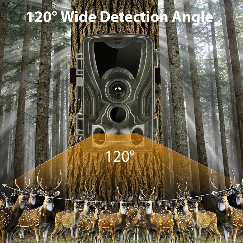 Outdoor 24MP 1080P Hunting Camera 5000 MAh Lithium Battery Night Vision Observation Camera Farm Orchard Home Security Camera