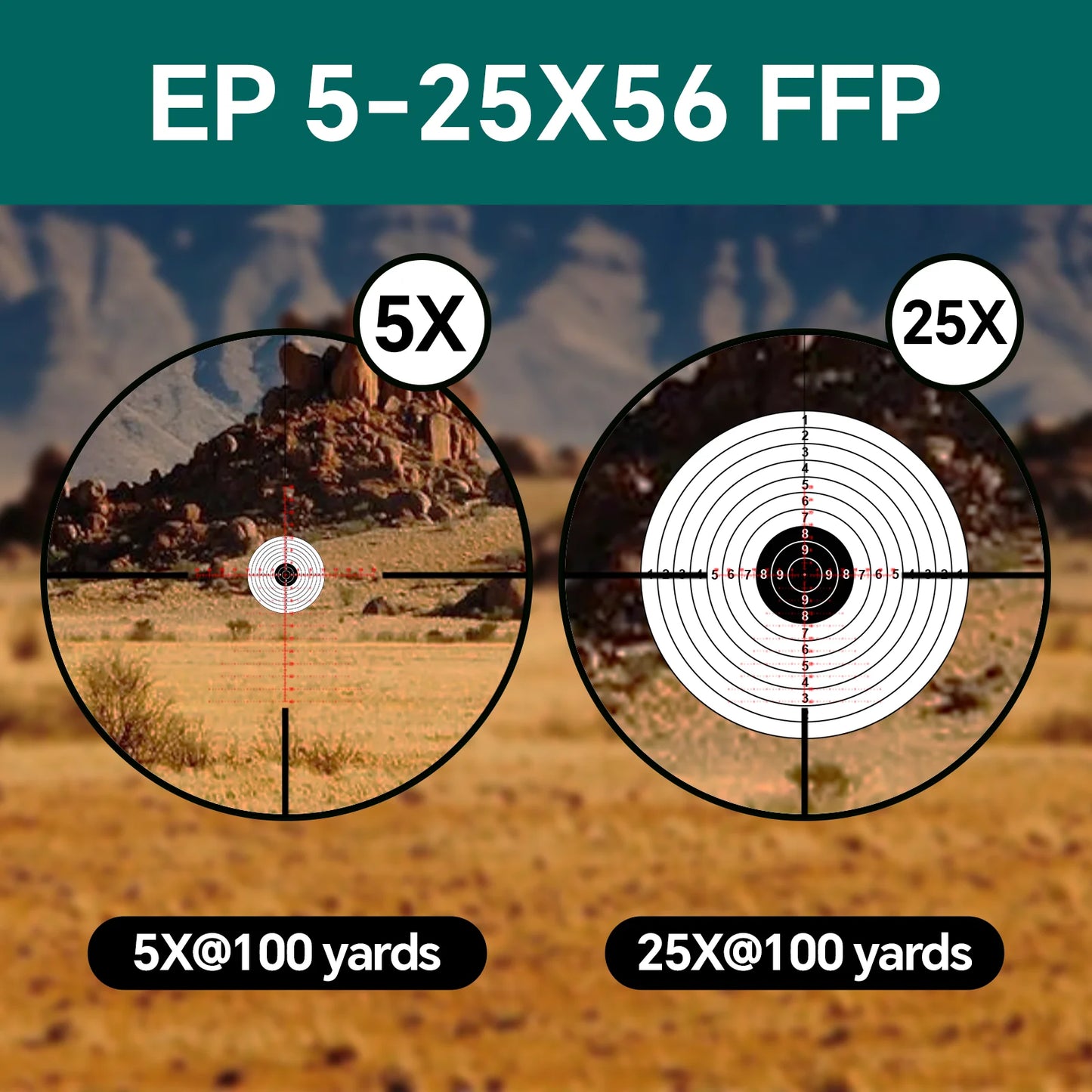 Aquilifer 5-25x56 FFP Rifle Scope Long-Range Sniper Hunting Military Optical 11 Level Illumination Gun Accessories