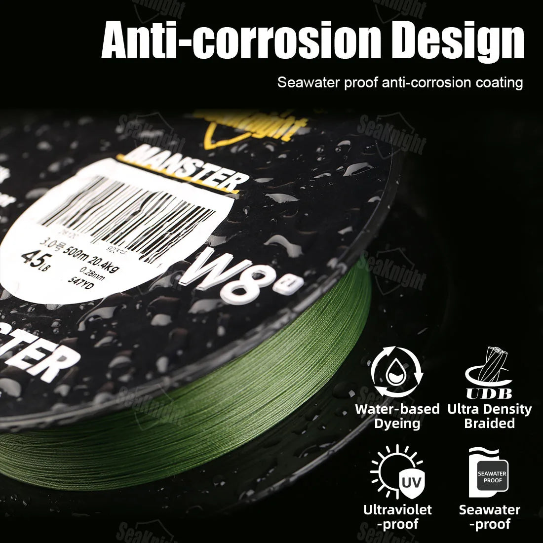 SeaKnight NEW W8 II MANSTER Braid Fishing Line 150M 300M 500M 15-100LB 8 Strands Multifilament PE Line For Freshwater Saltwater