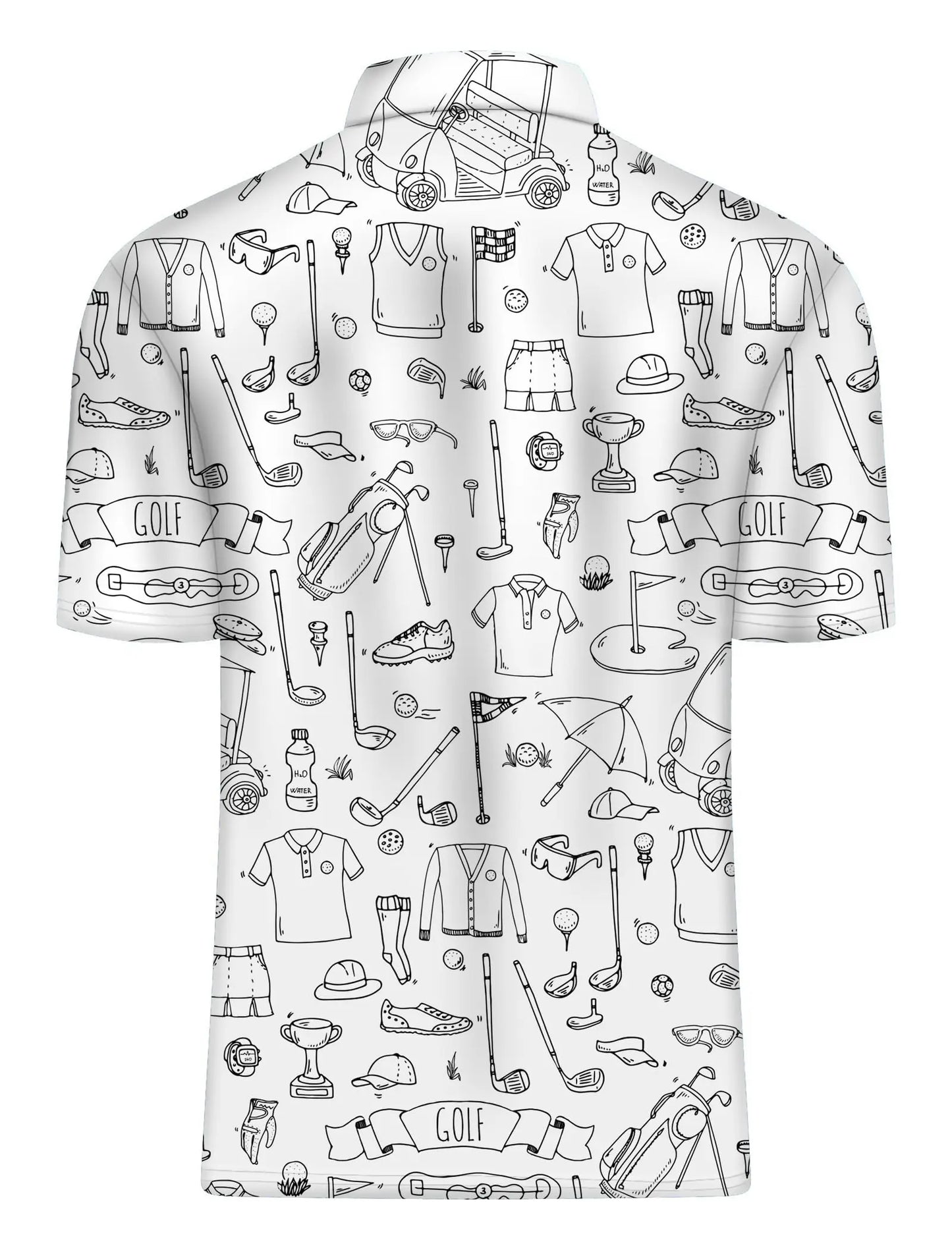 Men's Golf Shirt Hawaii Golf Polo Shirt Tennis Sports T-shirt Soft Breathable Elastic Fabric Short Sleeve