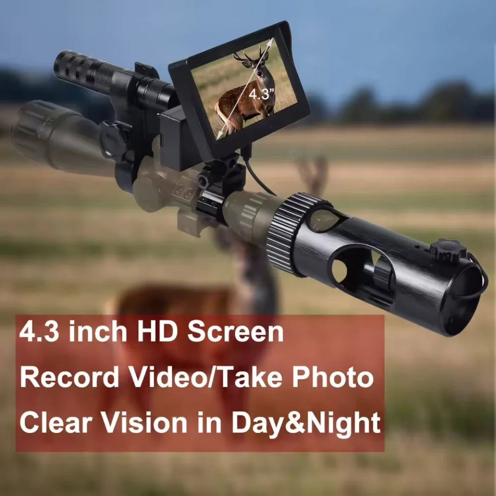 4.3-inch high-definition large screen night vision , 3-megapixel hunting rifle sight, hunting observation scope Outdoor Hunting