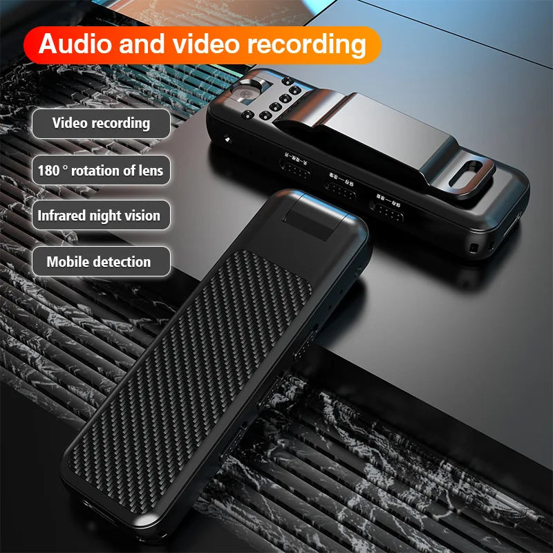 V1 1080P Mini Portable Camera with Back Clip Infrared Night Vision Camera, Suitable for Outdoor Sports and Office Security