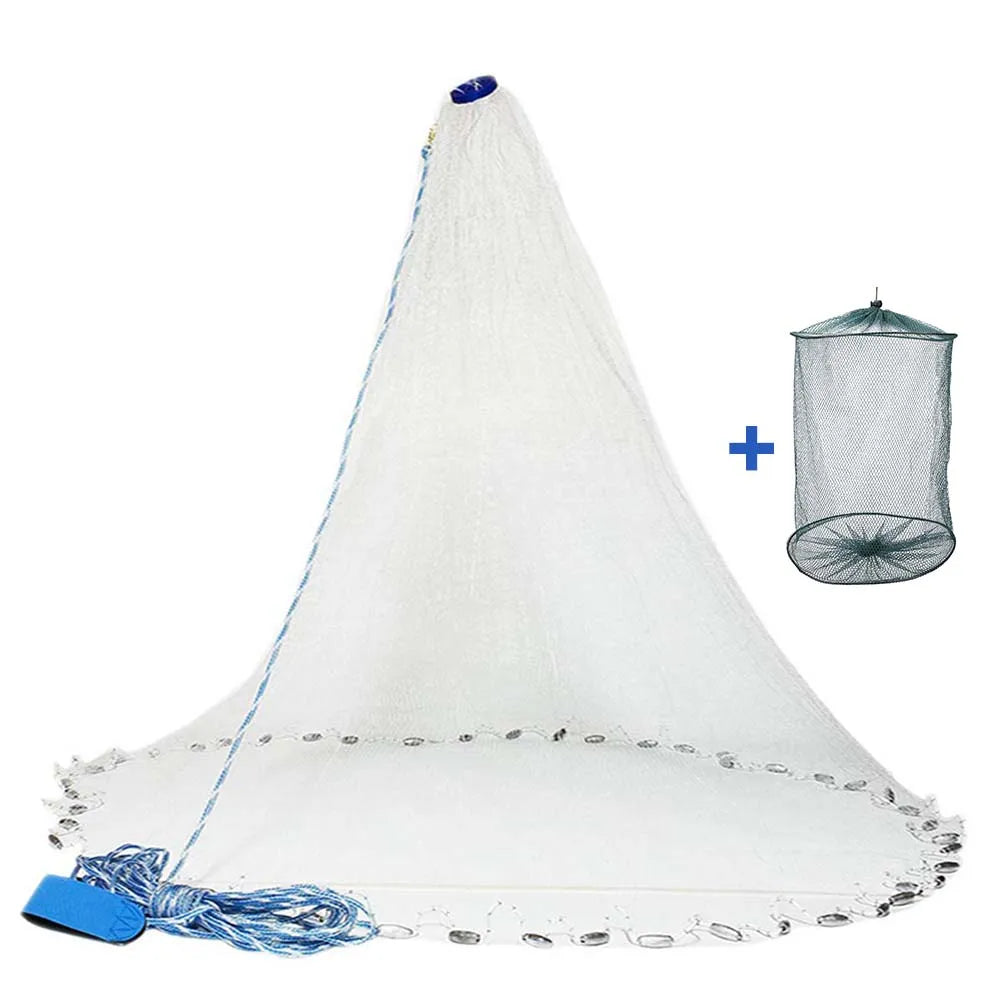 With sinker and without sinker Cast Net Fishing Network USA Hand Cast Net Outdoor Throw Catch Fishing Net Tool Gill net