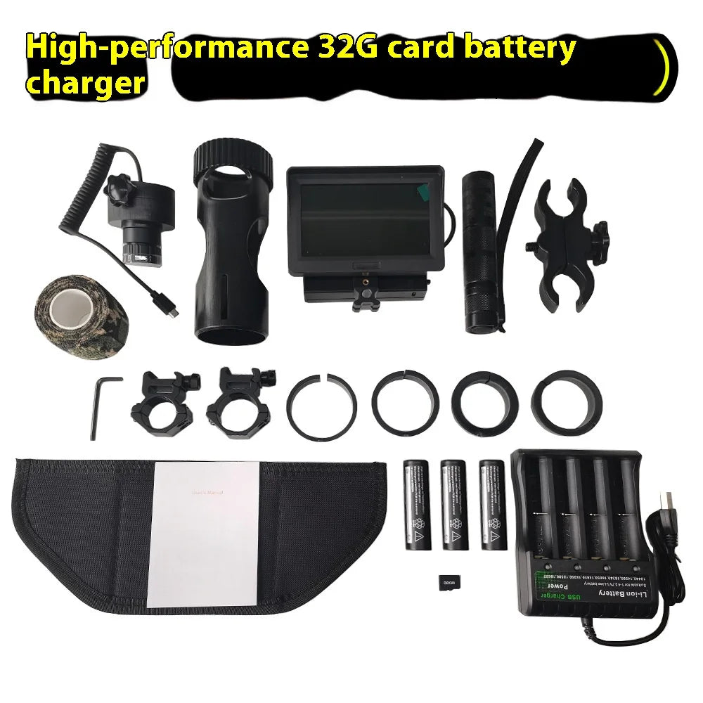4.3-inch high-definition large screen night vision , 3-megapixel hunting rifle sight, hunting observation scope Outdoor Hunting