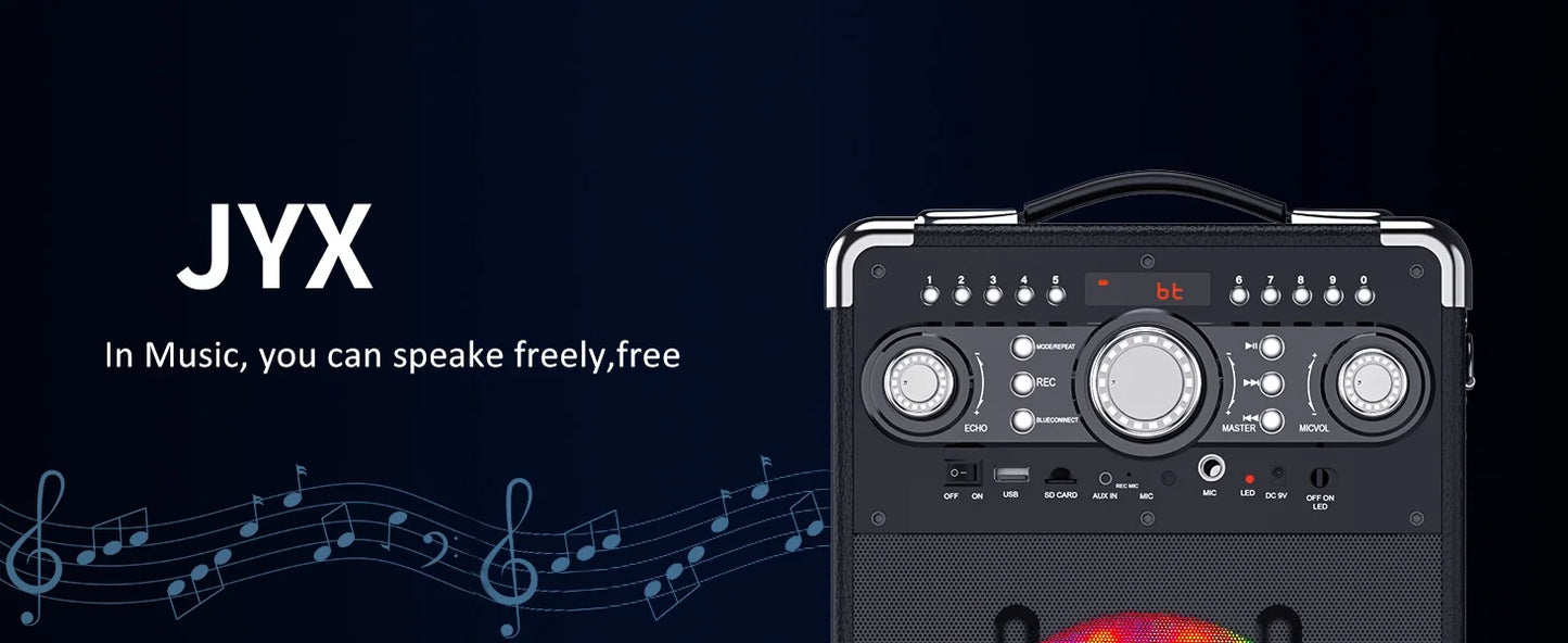 S8-T Kara Ok with 3 Microphones, Portable Bluetooth 5.3 Kara Ok Speaker, Suitable for Outdoor Activities, Parties and Parties