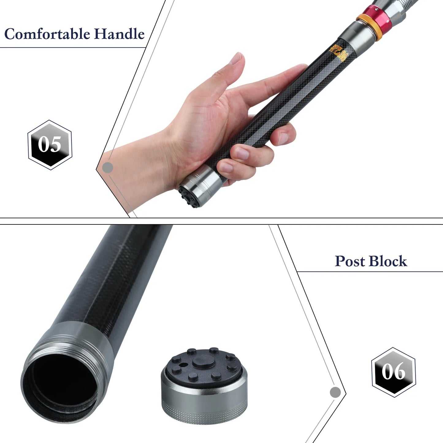 Sougayilang Super Hard 1.8-3.6M Telescopic Fishing Rod 99% Carbon Fiber Sea Fishing Rod Pole Rock Carp Fishing Rod Tackle Poles