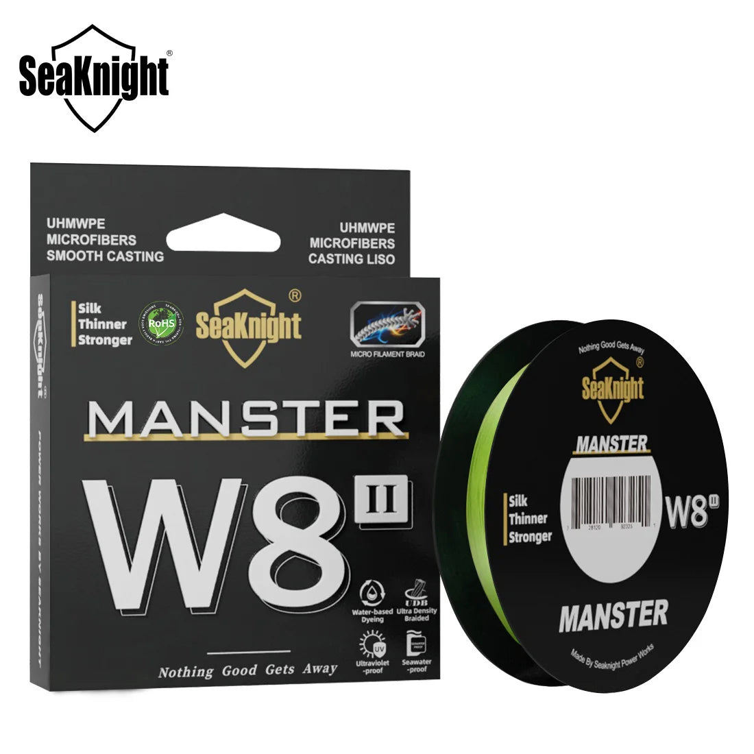 SeaKnight NEW W8 II MANSTER Braid Fishing Line 150M 300M 500M 15-100LB 8 Strands Multifilament PE Line For Freshwater Saltwater