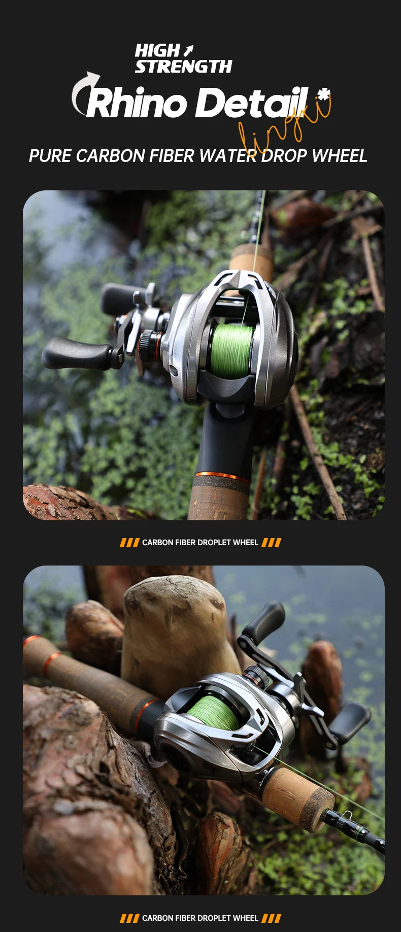 ANATONO Silver Rhino 130g Ultralight Baitcasting Reel BFS Fishing Reel 7.0：1 Gear Ratio Saltwater 8+1BB 6KG Power Baitcaster