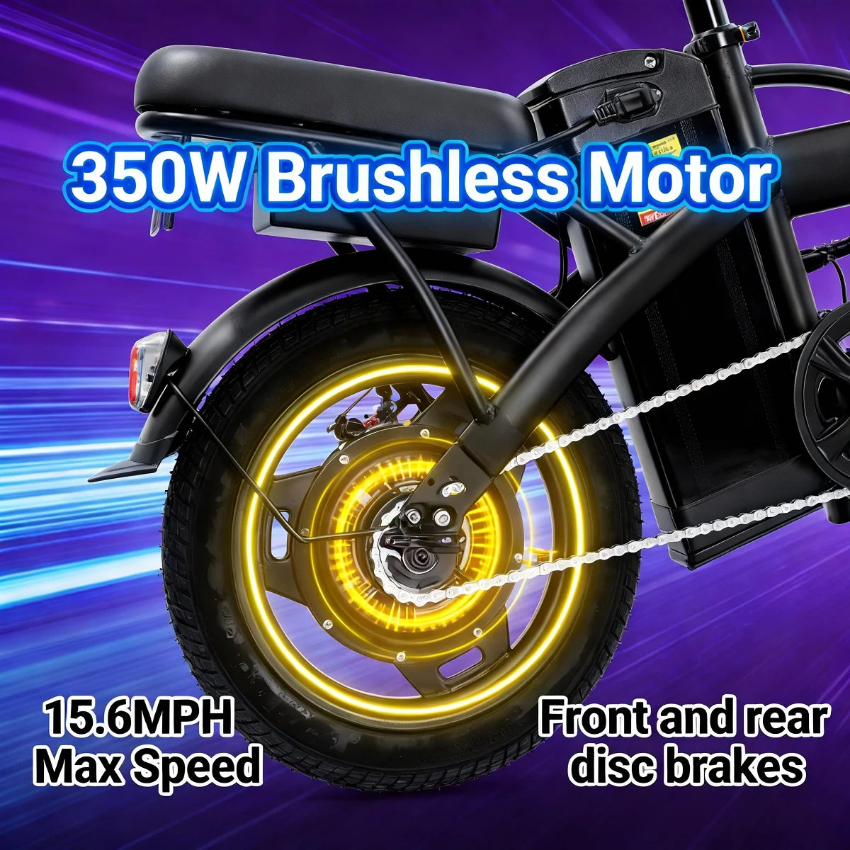 HEZZO T5 Folding Electric Bike for Adults Commuter 48V 350W With Basket US Stock Free Shipping