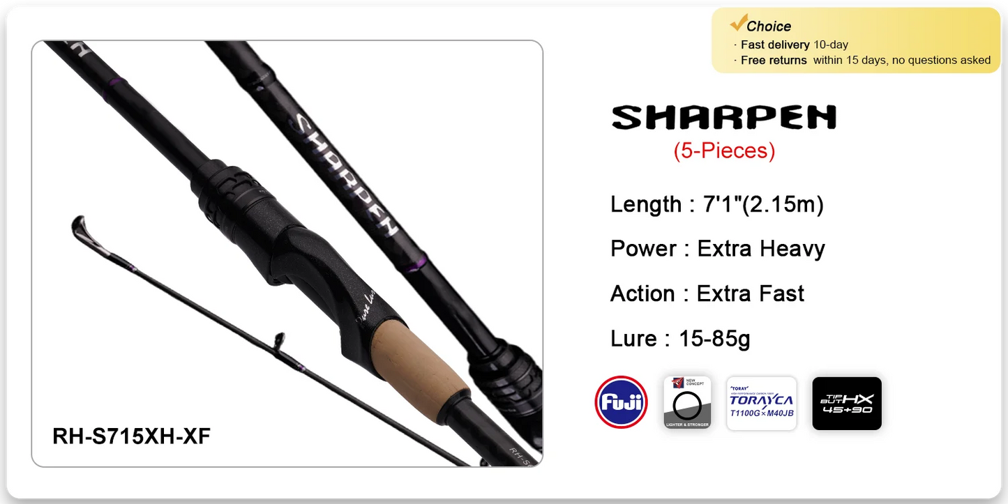 PURELURE 1.50m XUL BFS Telescopic Rod 5ft Travel Rod Trout Spinning Casting Solid Tip Carbon Fishing Rod Small Bait Perch Rod