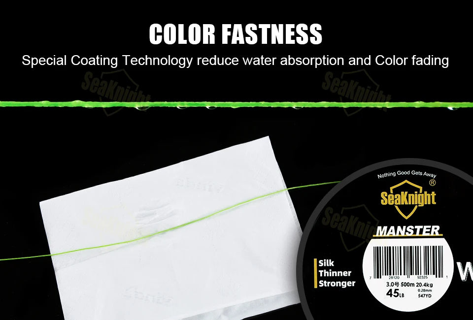 SeaKnight NEW W8 II MANSTER Braid Fishing Line 150M 300M 500M 15-100LB 8 Strands Multifilament PE Line For Freshwater Saltwater