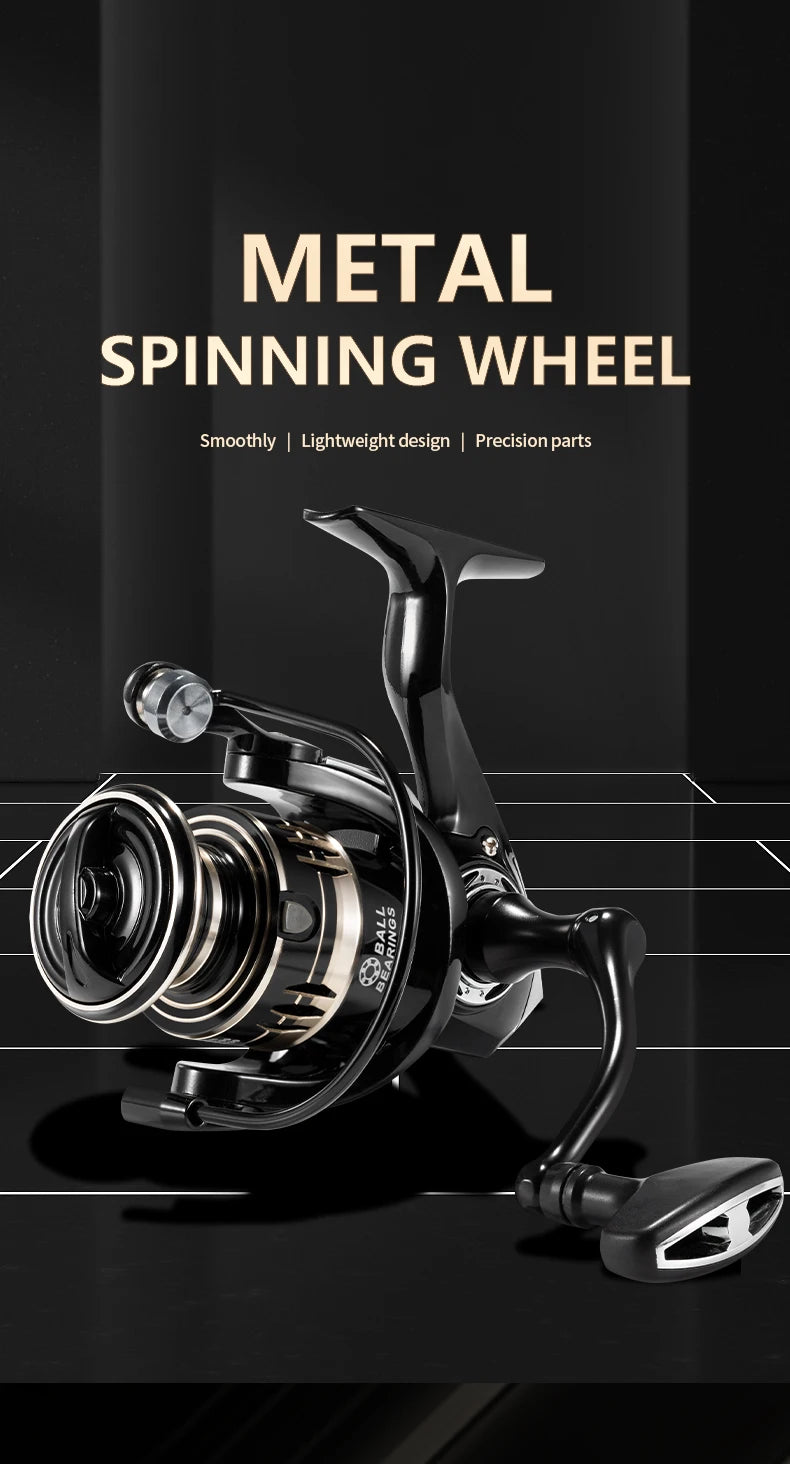MG Spinning Reels Ultralight Metal 5.2:1 Gear Ratio 1000-7000 Saltwater or Freshwater 10kg Max Drag Fishing reels