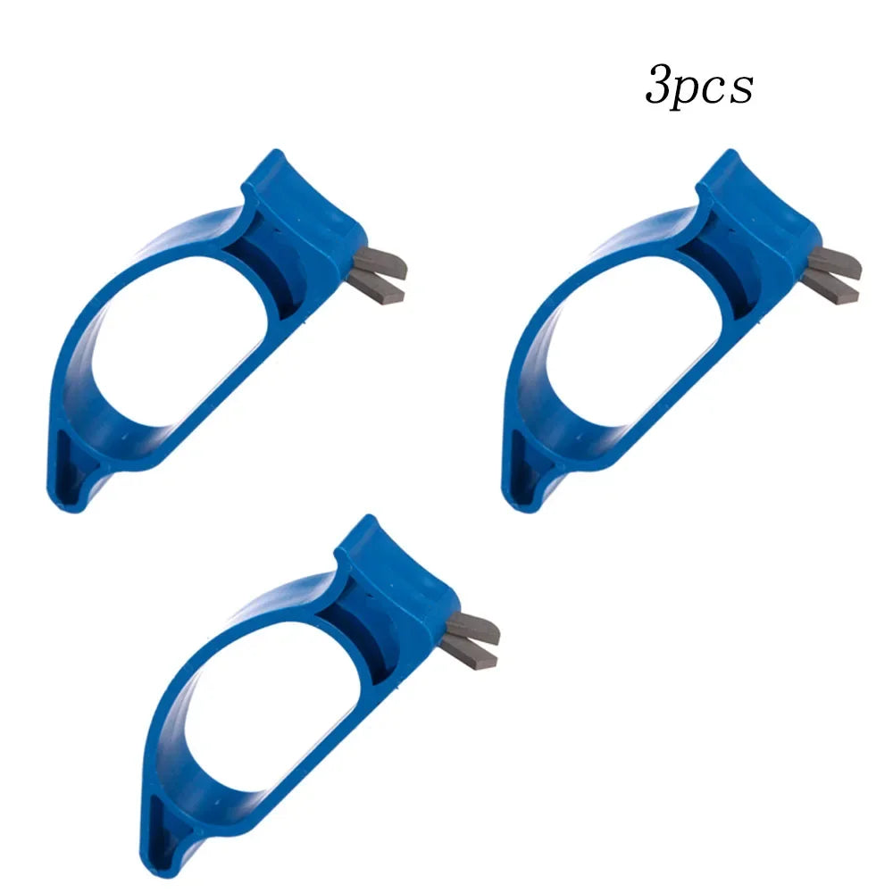 1/2/3pcs Winter Ice Fishing File Portable Blue Spiral Drilling Bit ABS Diamond Ice Auger Blade Sharpener Outdoor Tackles Tools