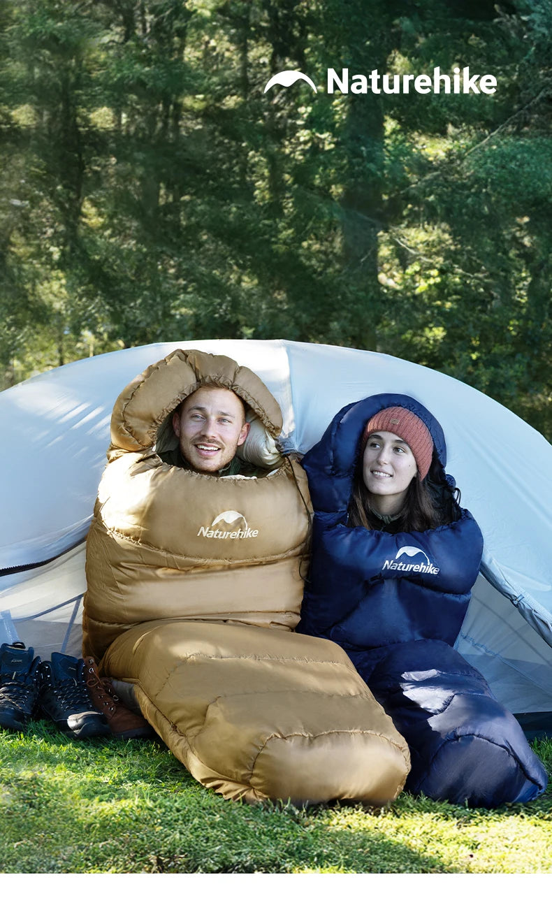 Naturehike Mummy Sleeping Bags MJ300/MJ600 Cotton Camping Adults Sleeping Bag Ultra Winter Warm Mummy Sleeping Bag Indoor