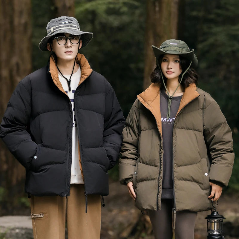 Outdoor Mountaineering Suits Down Jackets Couple Outfits Thickened Windproof Cold-proof Winter Cotton-padded Bread Jackets Coats
