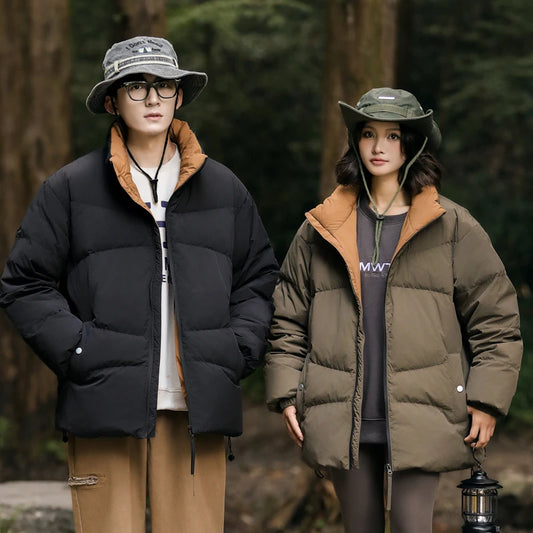 Outdoor Mountaineering Suits Down Jackets Couple Outfits Thickened Windproof Cold-proof Winter Cotton-padded Bread Jackets Coats