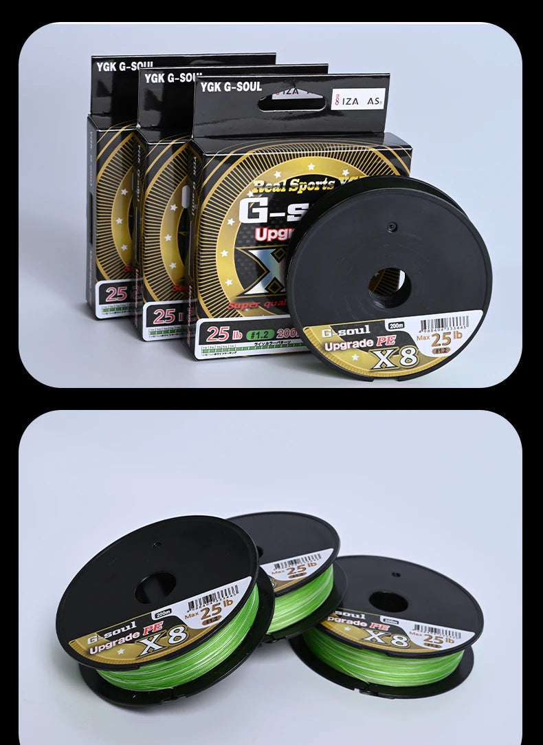 X8 BRAID Upgrade Braid Fishing Line Super Strong 8 Strands Multifilament PE line 150M 200M 14LB-60LB