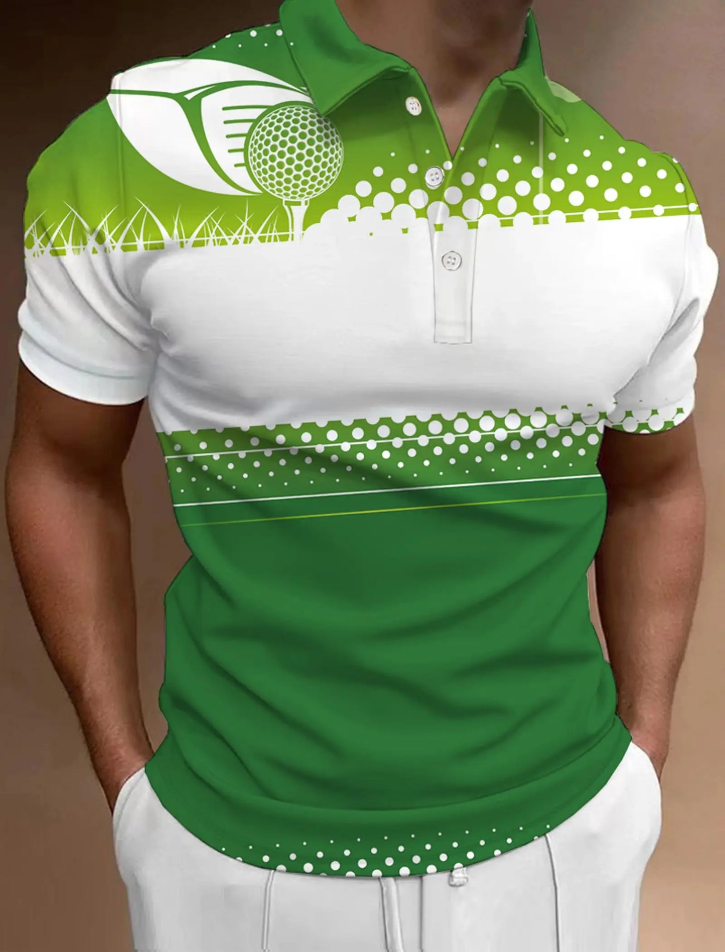 Men's Golf Shirt Hawaii Golf Polo Shirt Tennis Sports T-shirt Soft Breathable Elastic Fabric Short Sleeve