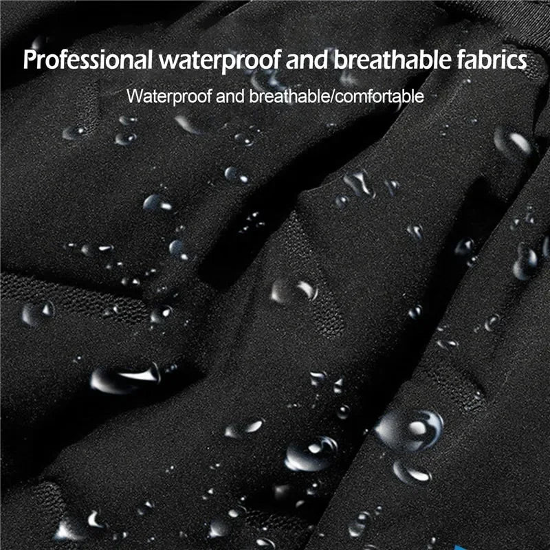 Men Plush Thick Fleece Waterproof Sweatpant Winter Windproof Casual Pants Heavyweight Pants Lambswool Warm Trousers Outerwear