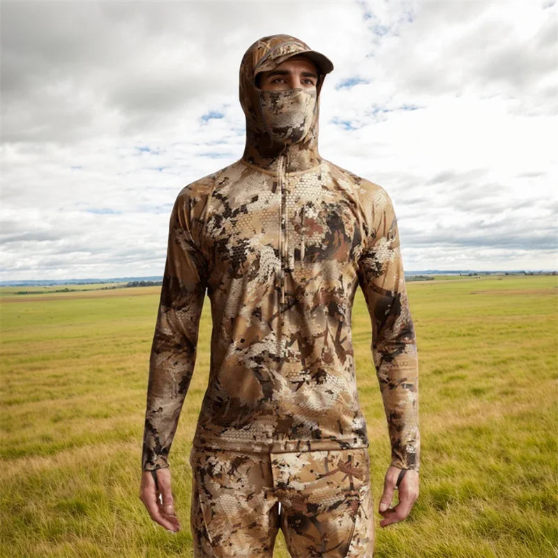 Ainfad Core Lightweight hoodie camouflage clothing Mask pullover hunting fishing hoodie