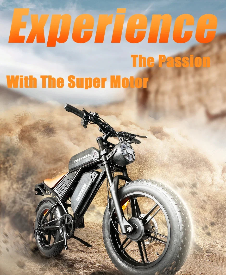 Deepower S8 Electric Bicycle Dual drive 3500W Dual Motor Electric Bike 48V 60AH Removable Battery 20 Inch Fat Tire Adult Ebike