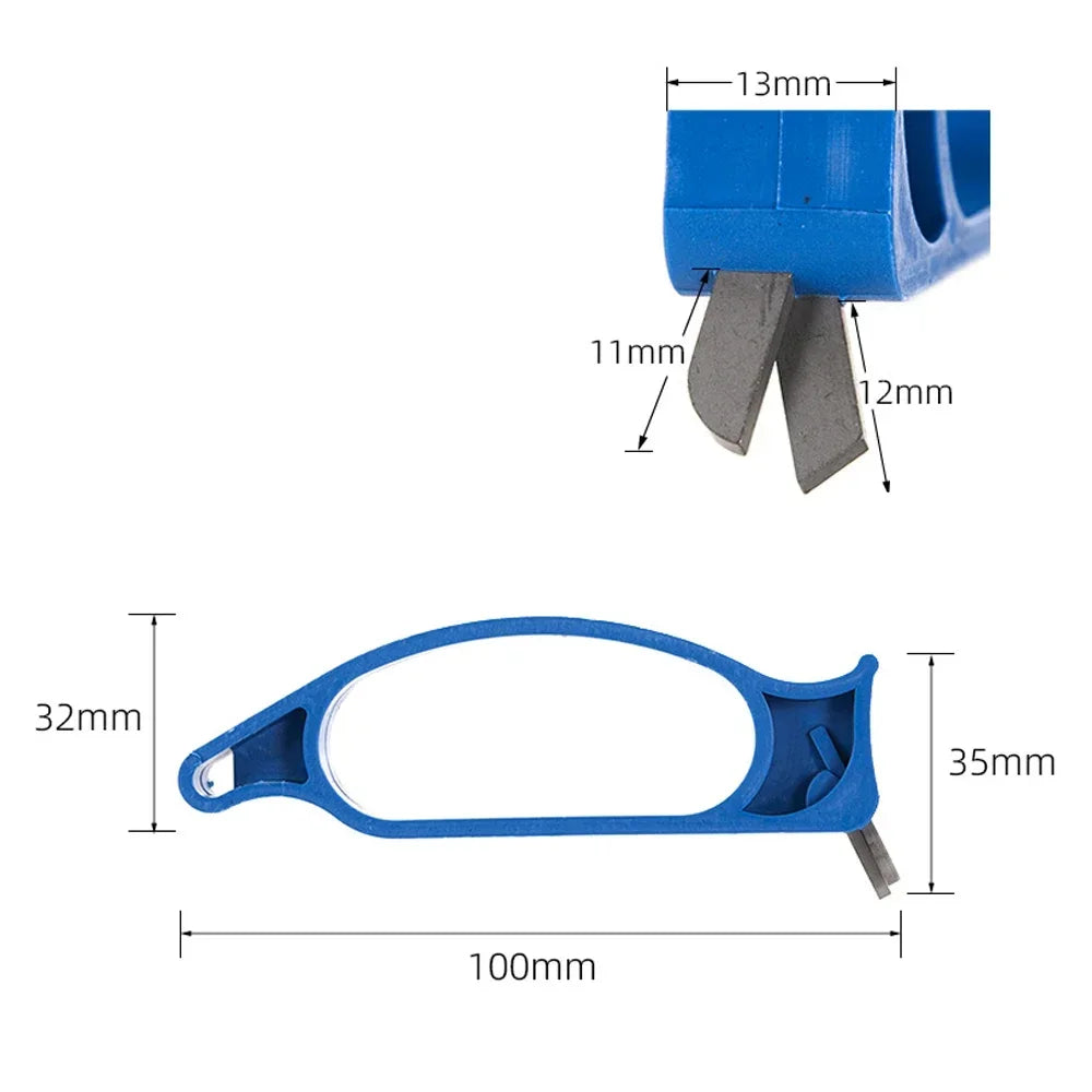 1/2/3pcs Winter Ice Fishing File Portable Blue Spiral Drilling Bit ABS Diamond Ice Auger Blade Sharpener Outdoor Tackles Tools