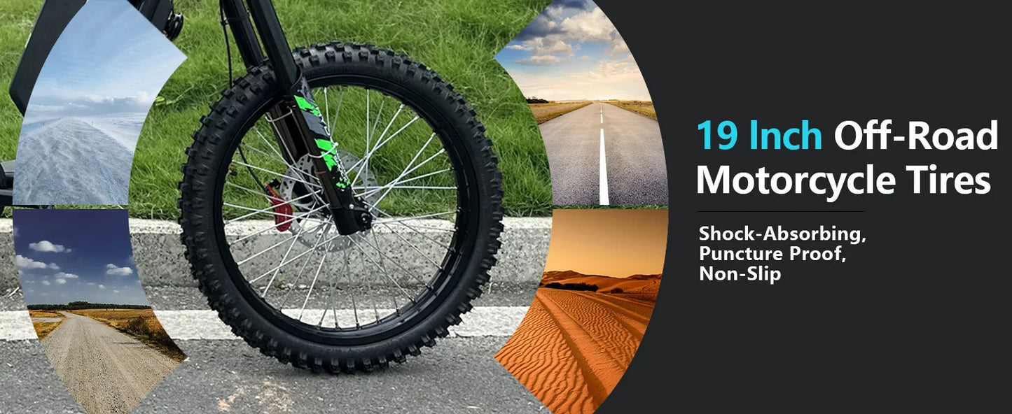 2025 50MPH Electric Bike 6000W Electric Dirt Bike with 60V25Ah Battery Max 50Miles Dual Hydraulic Brake Full Suspensions E-Bike