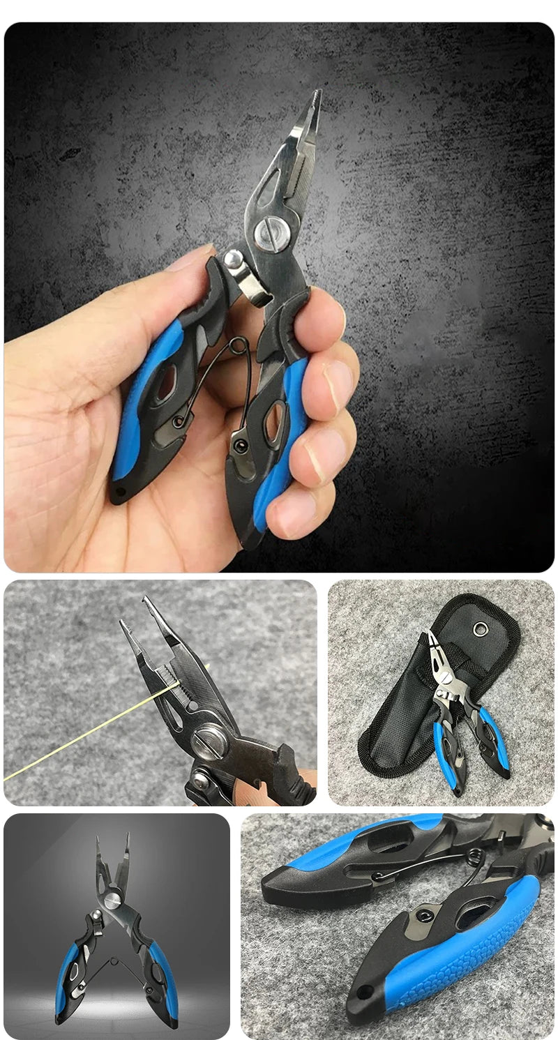 Shawto Aluminium Alloy Fishing Gripper Professional Fishing Lip Grabber Tool Fish Scissors Clip Fish Control Tackle Pliers Gear