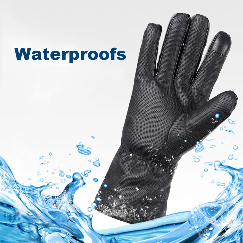 Winter Gloves Rechargeable Heating Gloves Outdoor Riding Skiing Motorcycling Gloves Thermal Touchscreen Gloves  Battery Powered