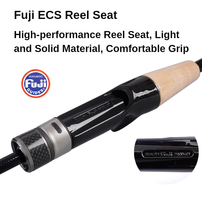 PURELURE 1.50m XUL BFS Telescopic Rod 5ft Travel Rod Trout Spinning Casting Solid Tip Carbon Fishing Rod Small Bait Perch Rod