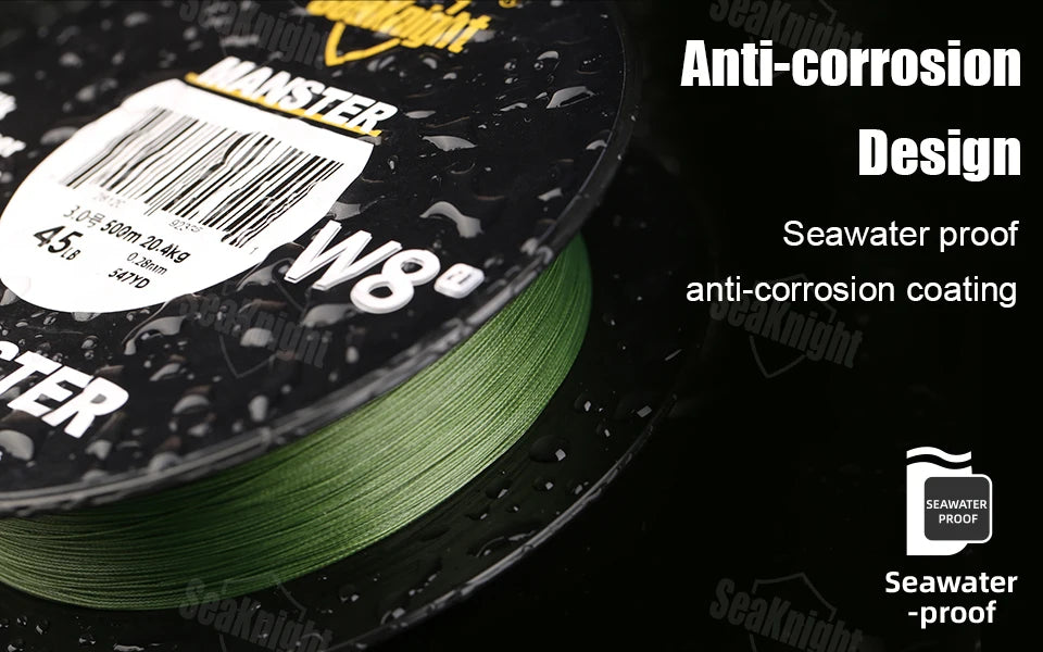 SeaKnight NEW W8 II MANSTER Braid Fishing Line 150M 300M 500M 15-100LB 8 Strands Multifilament PE Line For Freshwater Saltwater