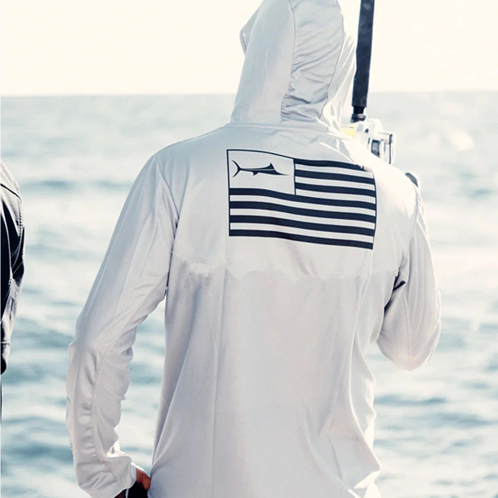 Sailing Hoodies Gear Fishing Long Sleeve Hooded Shirts Blusas Para Pesca Fish Performance Apparel Camisa De Pesca Uv Manga Longa